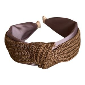 Elegant Brown Knotted Headband